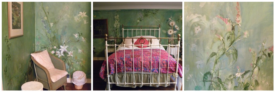 Voewood House-green painted bedroom_mosaic