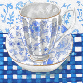 Blue Blossom Teacup