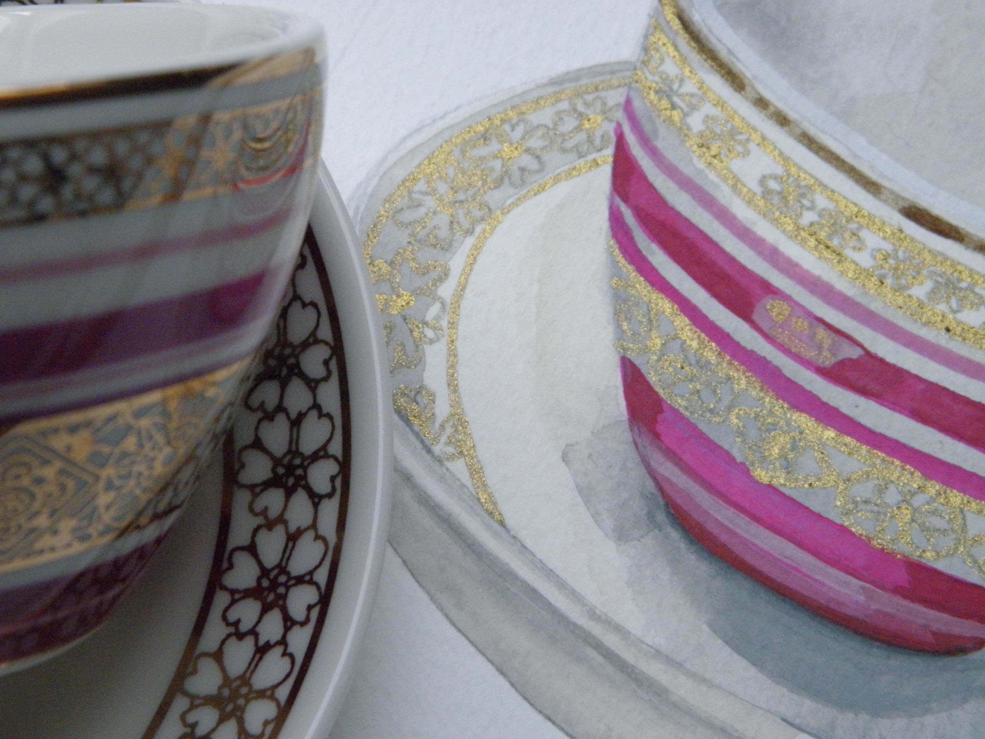 pink_stripe_cup_and_painting