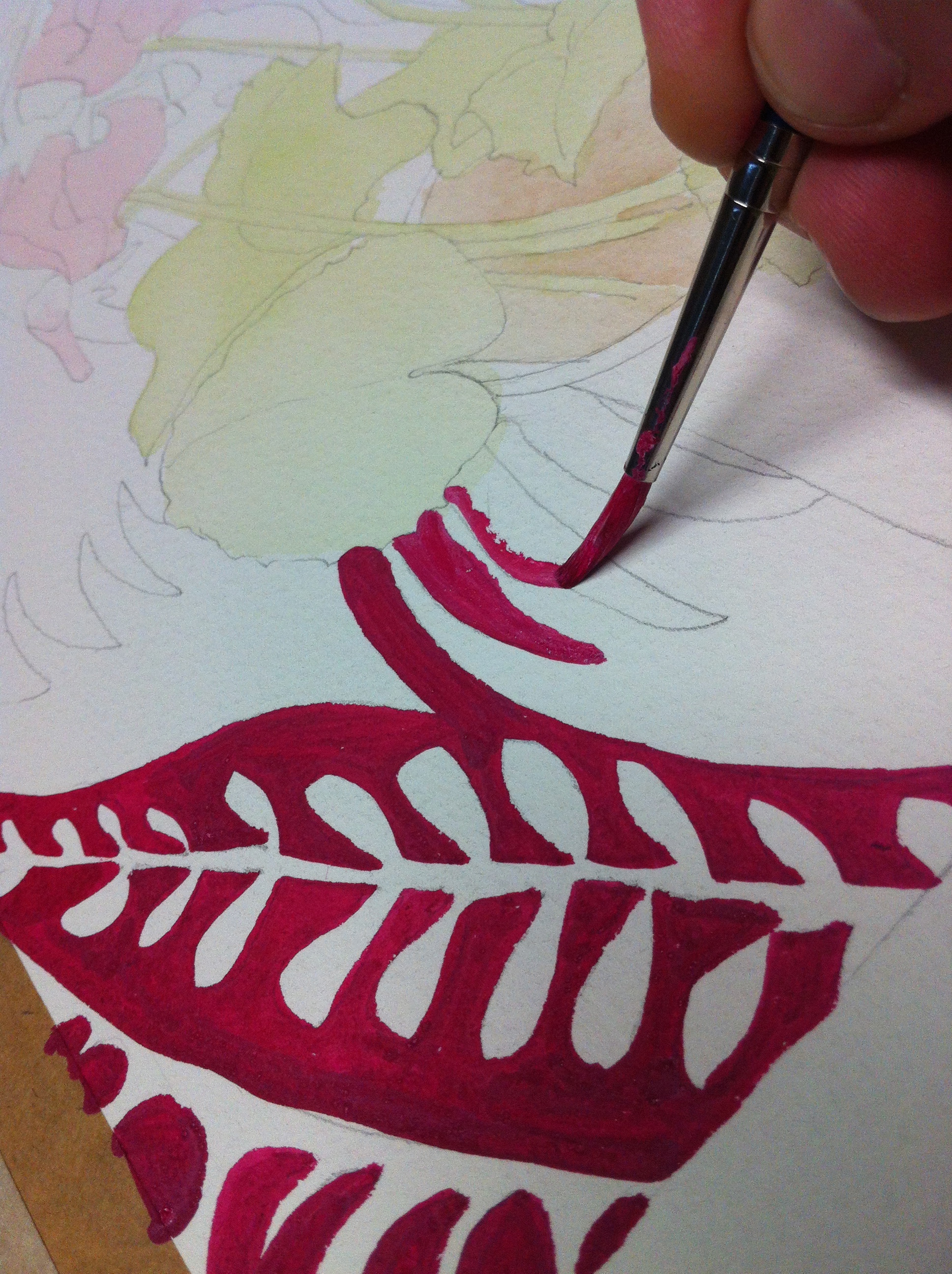 cyclamen being painted