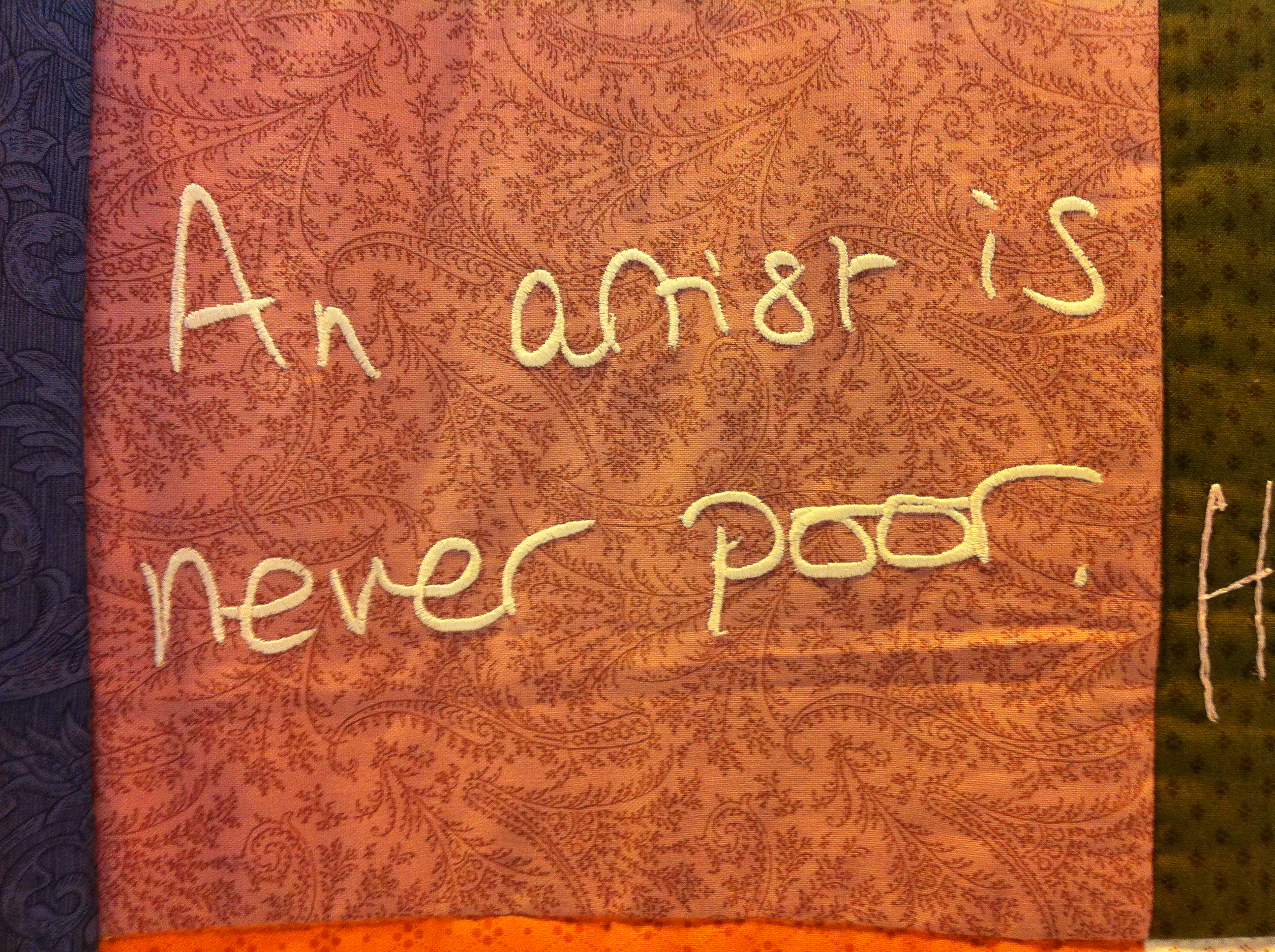 Liz Hainsworth & Luke Franklin I Need Some Advice Quilt