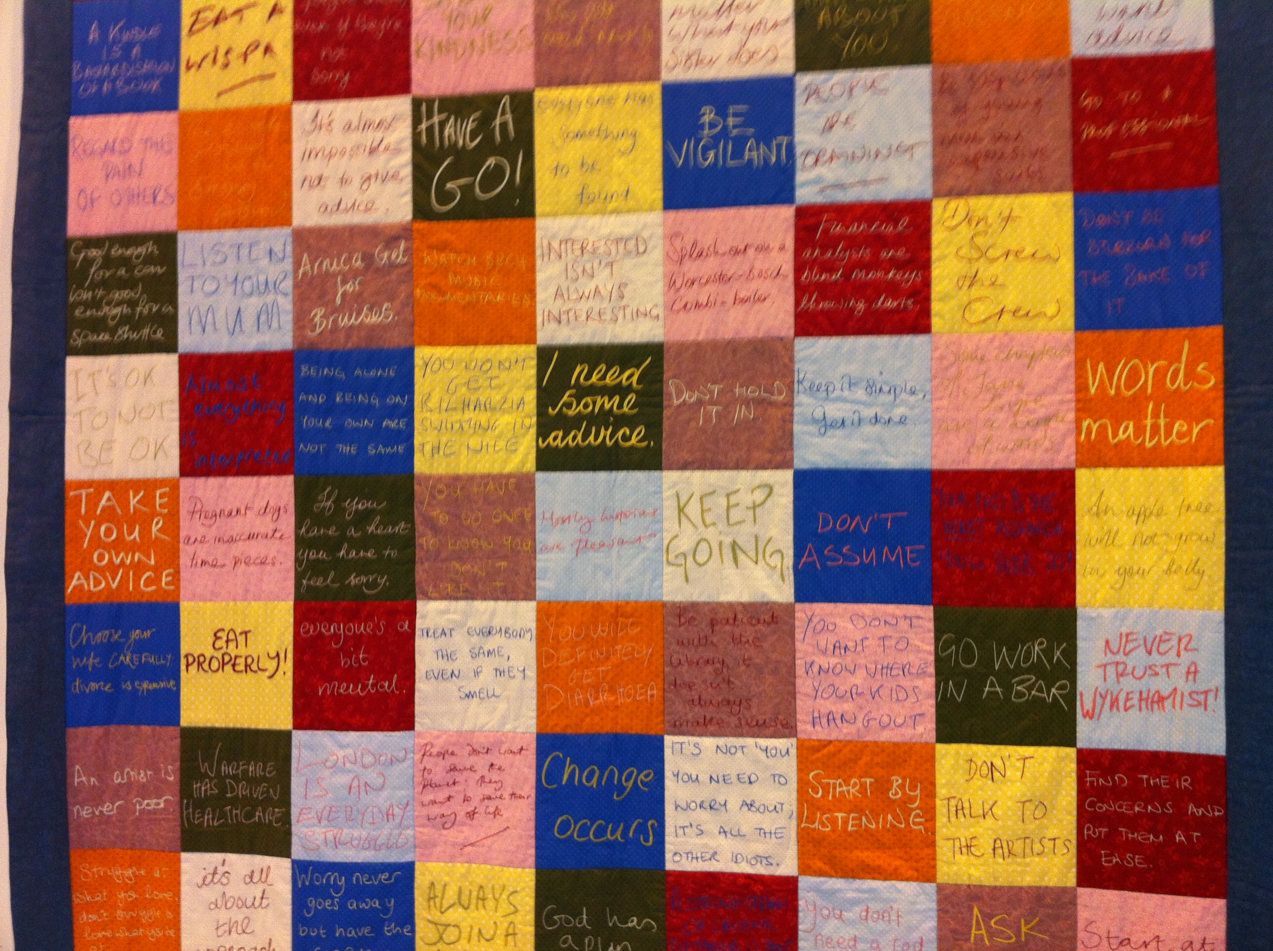 Liz Hainsworth & Luke Franklin I Need Some Advice Quilt