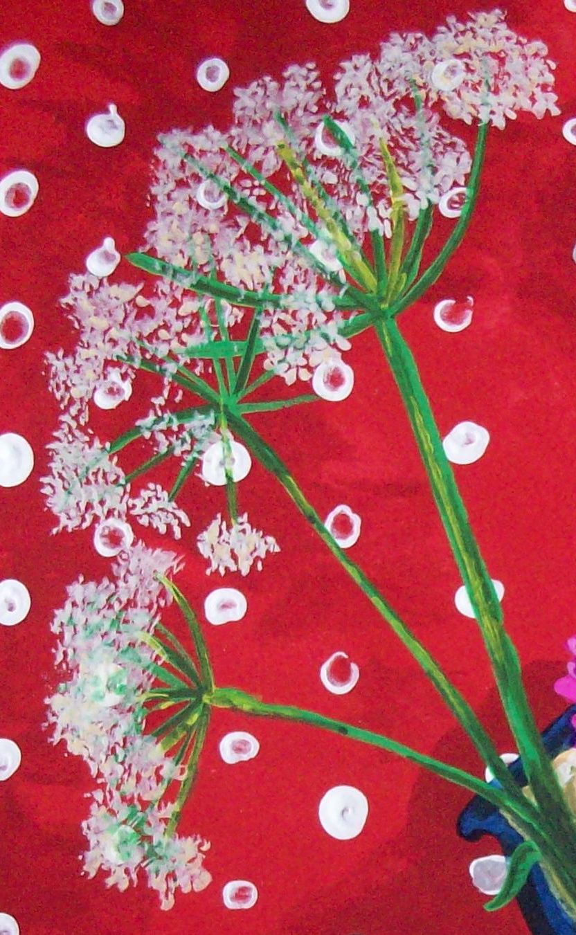 cowparsley closeup - painted
