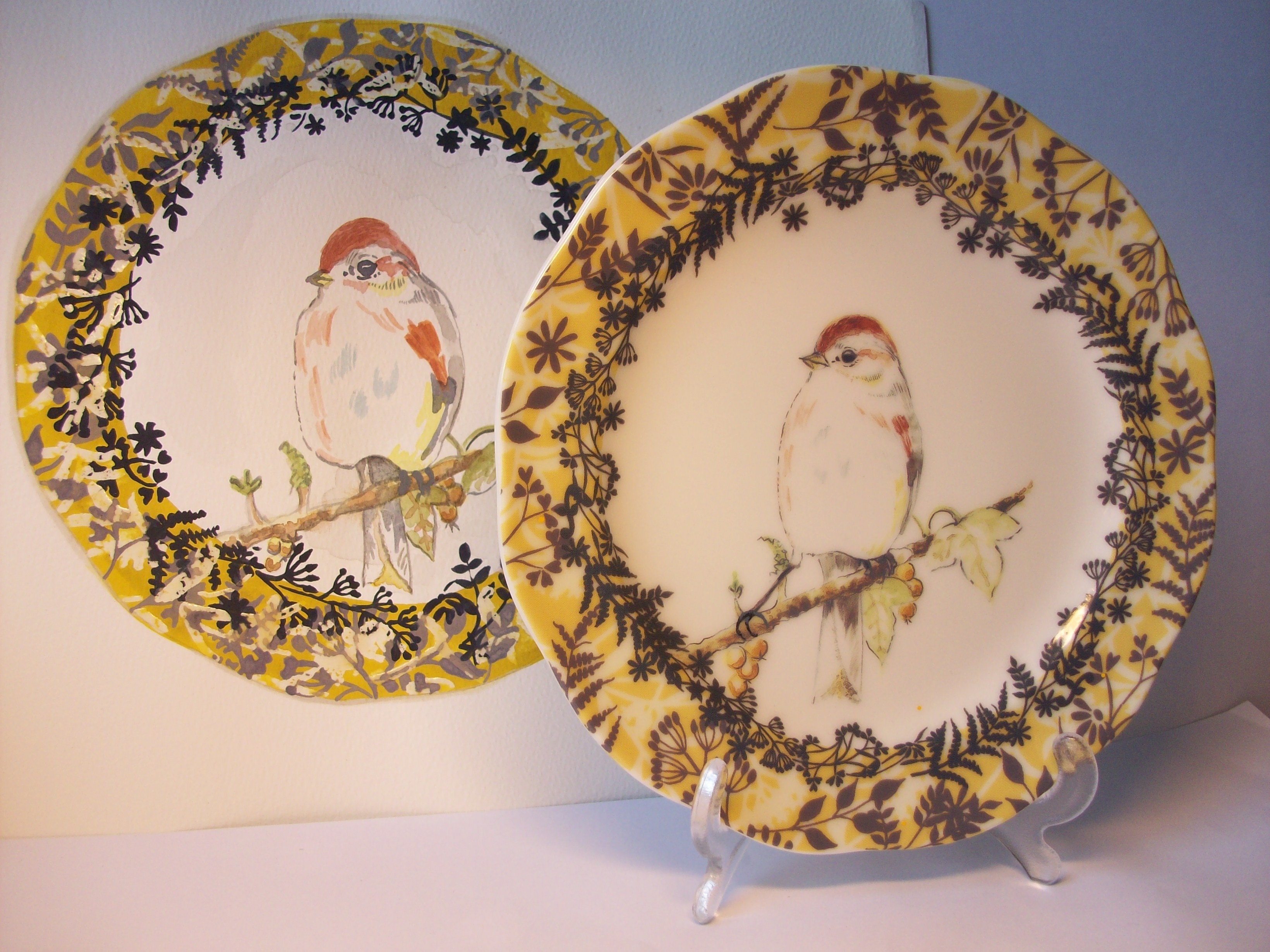 bird plate finished