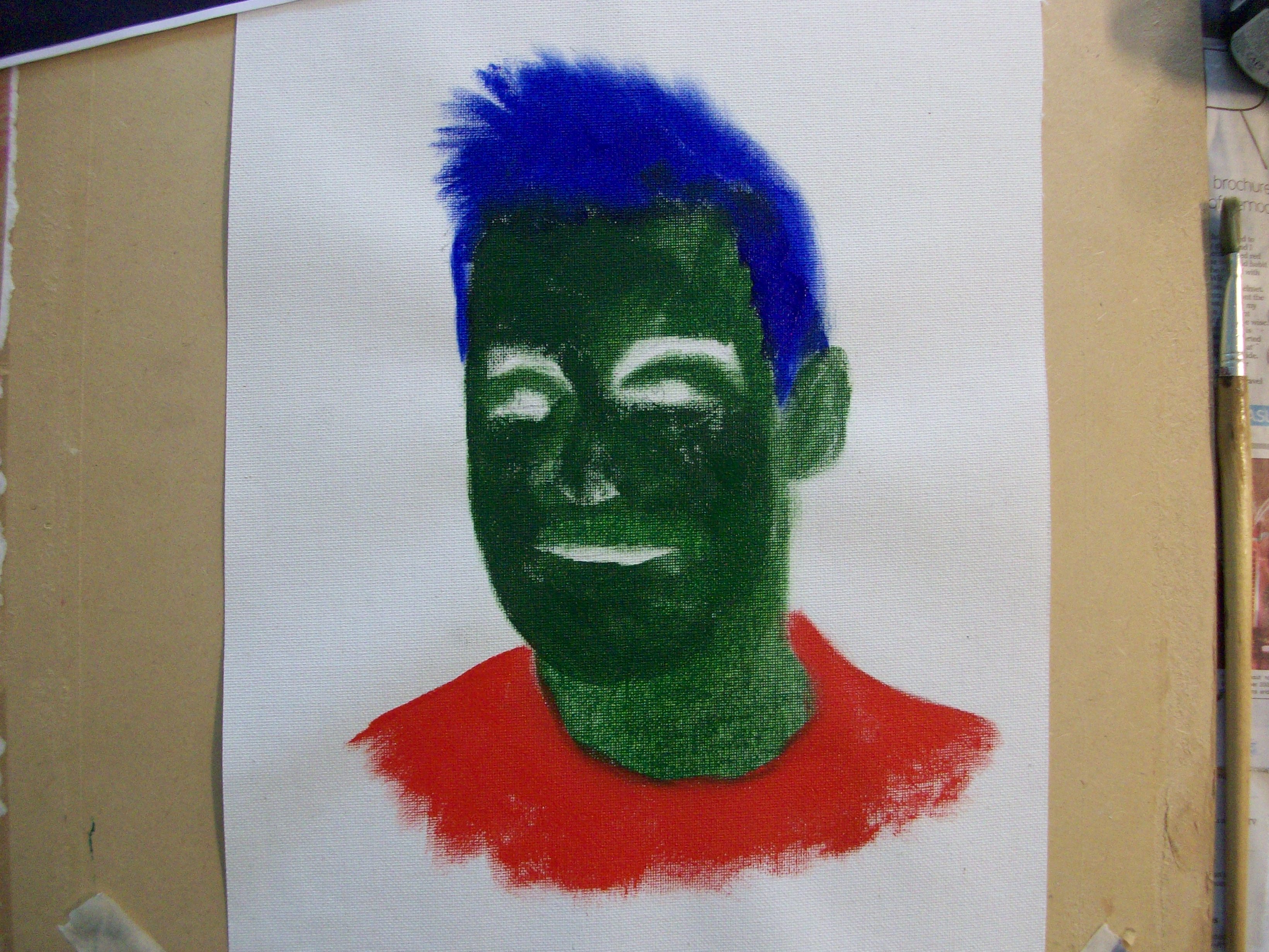 Portrait underpainted Portrait underpainted