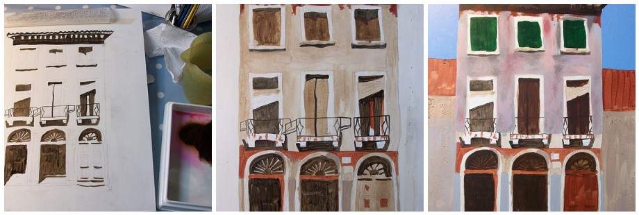 Venitian house underpainting mosaic