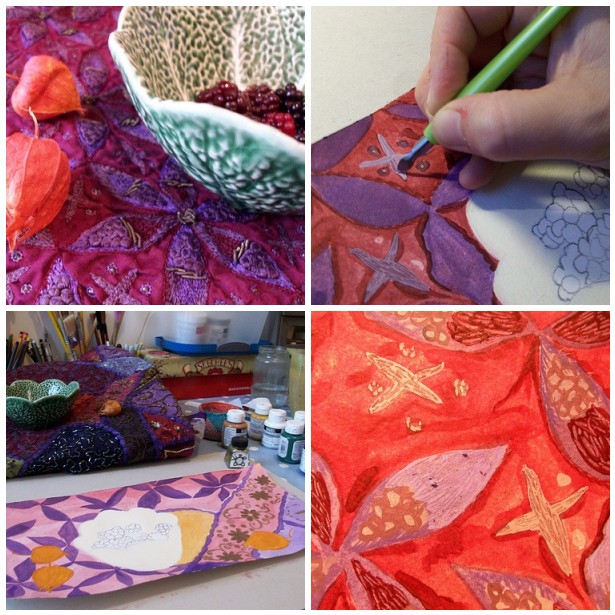 blackberry painting mosaic blackberry painting mosaic