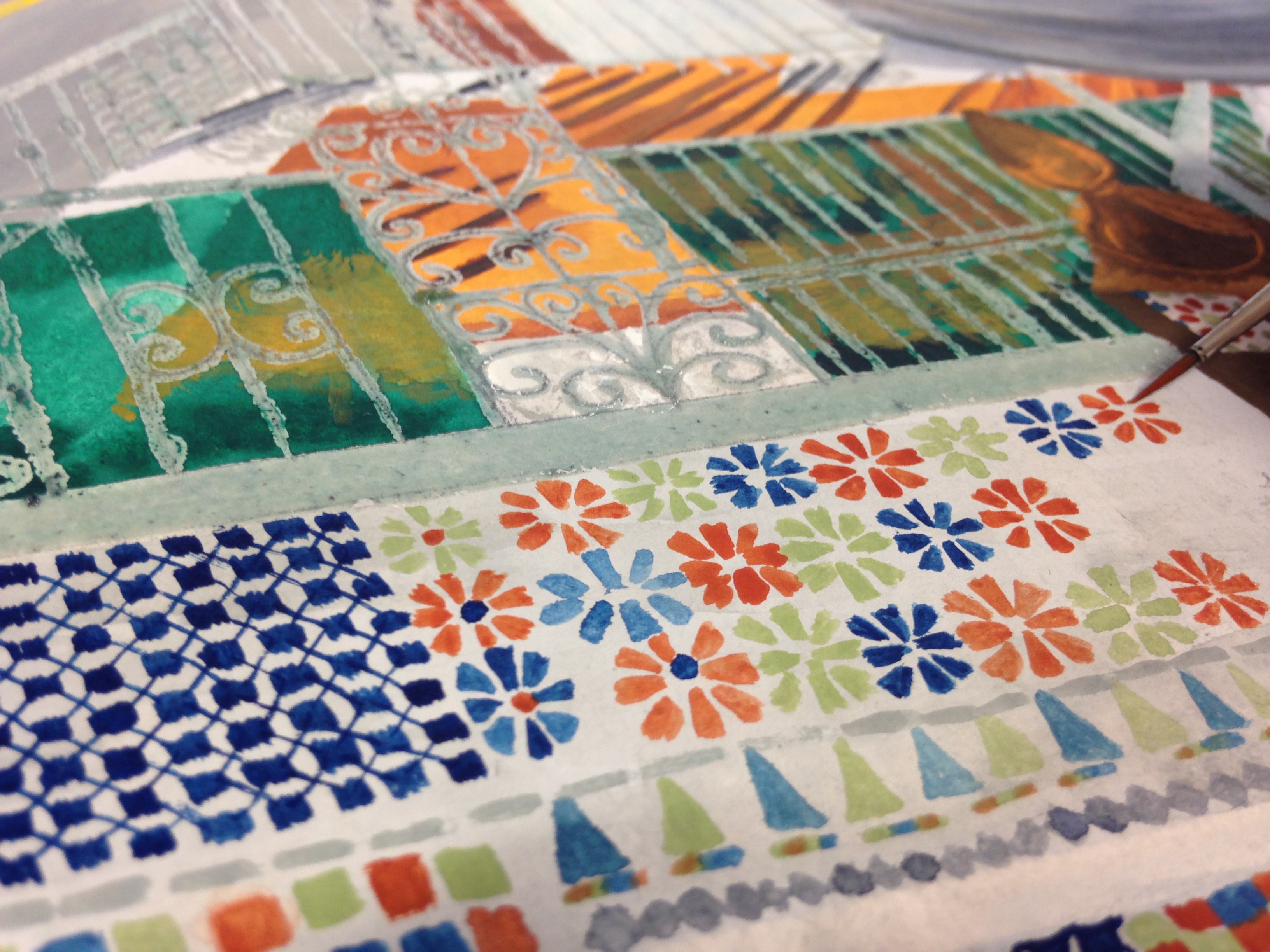 Claire_Leggett_The Albaicin, in progress