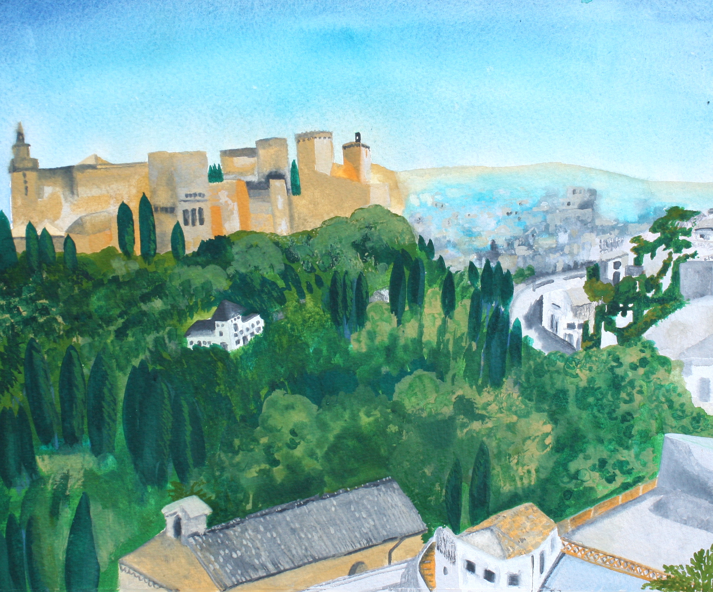 Claire_Leggett_View from the hillside,  Granada