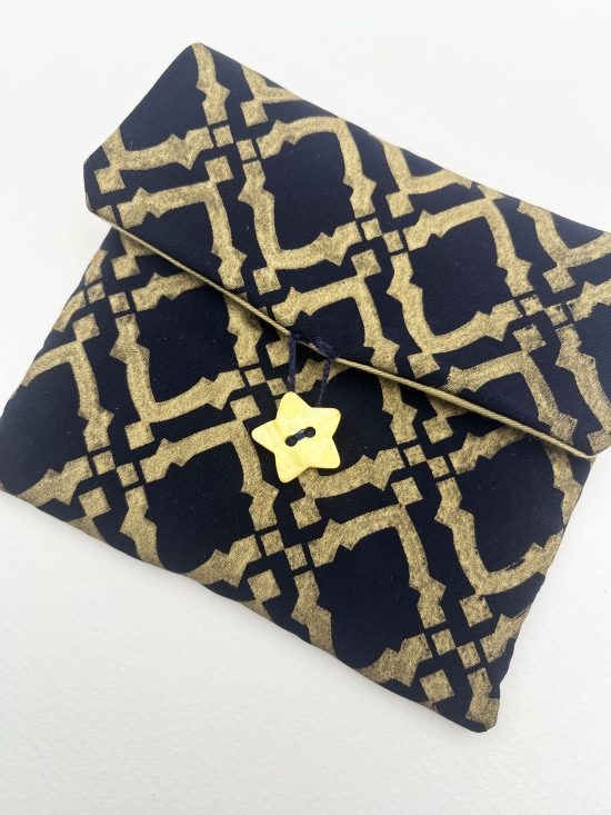 Purse- navy and gold mosaic