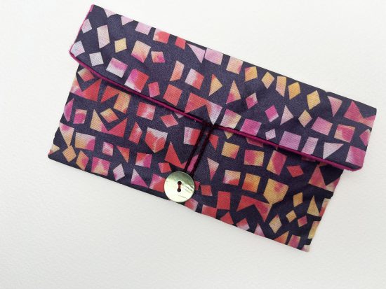 Purse - multicoloured pink geometric