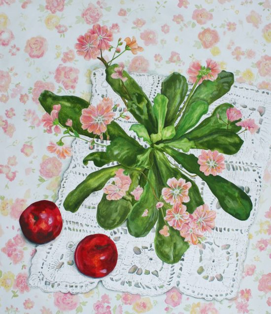 Two Red Apples - original painting